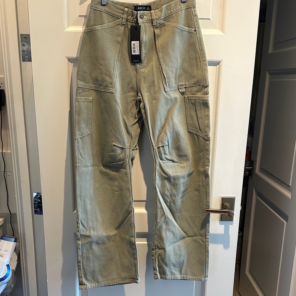 Lioness Miami Vice Denim Pant in Light Khaki Color. Australian Brand Size 10